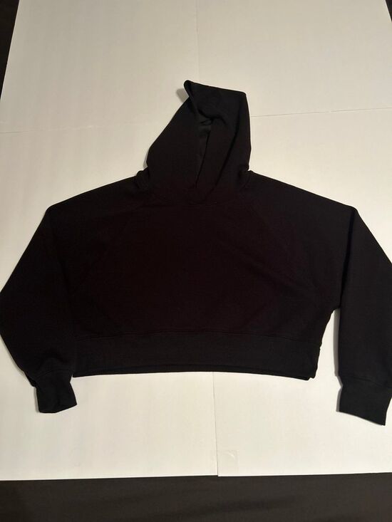 sugar & Jade Tops - Sugar & Jade Women’s Black Cropped Pullover Hoodie – Size XL (14/16)